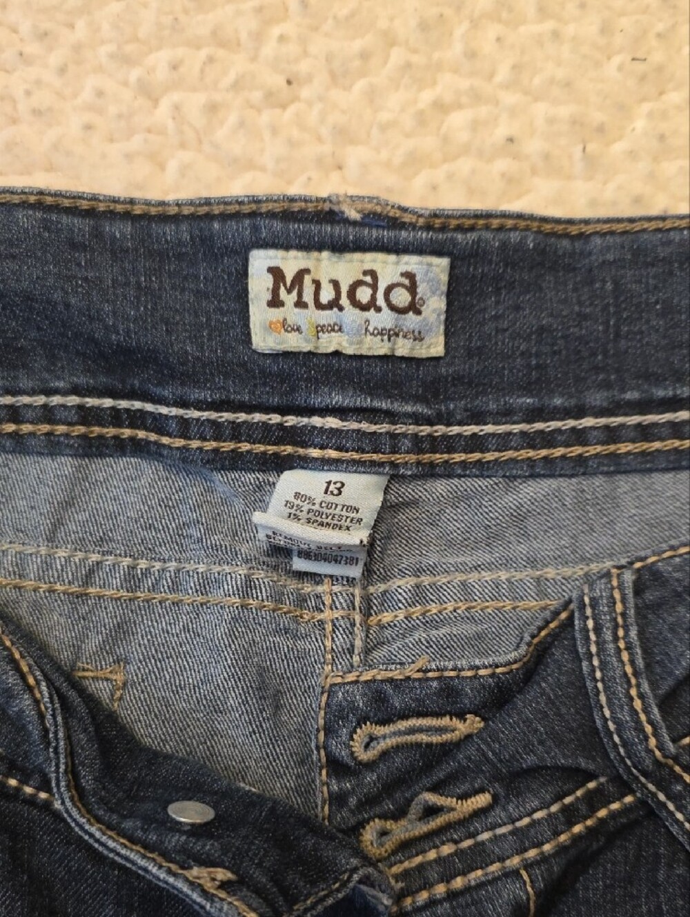 Mudd Women's Navy Denim Jean Shorts - Picture 2 of 3